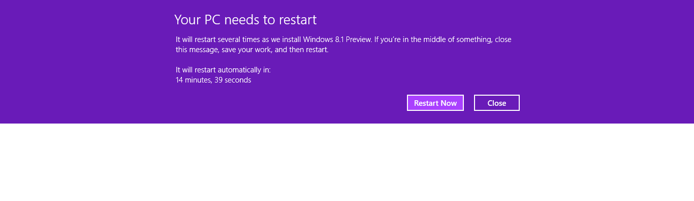 User restart